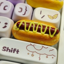 1pc Hot Dog 1.5/1.75/2/2.25/2.75U Artisan Clay Food Keycaps MX for Mechanical Gaming Keyboard
